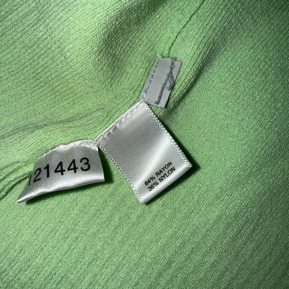 Ann Taylor LOFT Lime‎ Green Ribbed Cardigan & Tank Set XS S - Picture 3 of 7